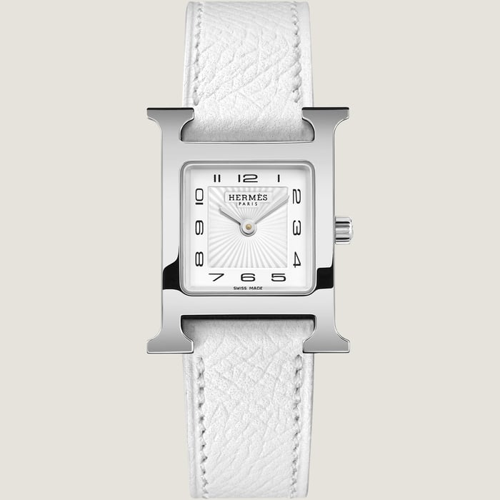 Blanc Heure H Small Model 25 MM Single Tour Watch Strap
