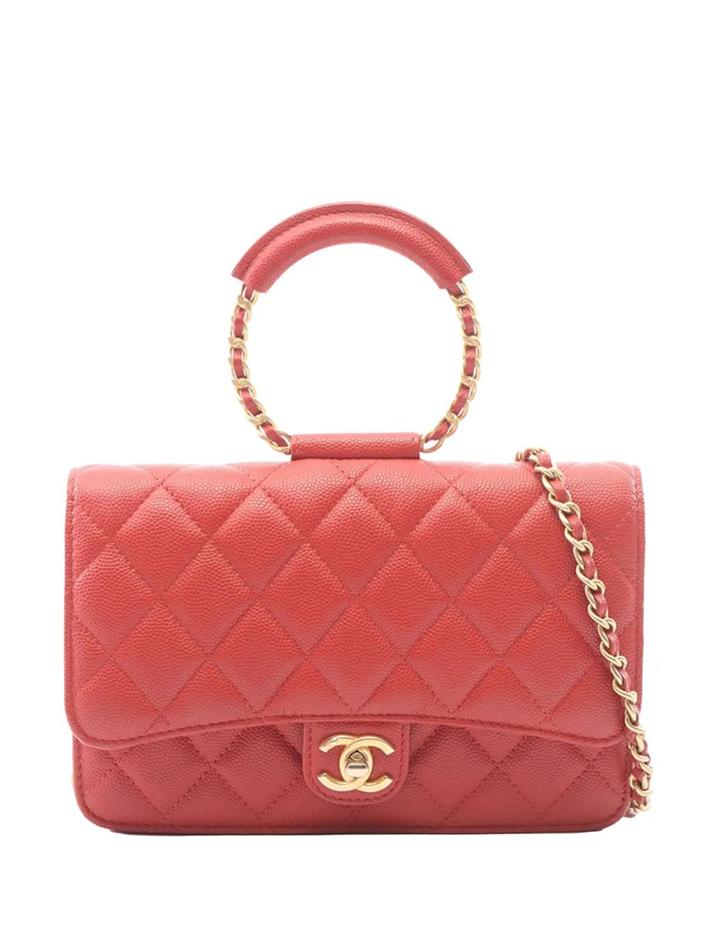2019 Medium Caviar In The Loop Flap satchel
