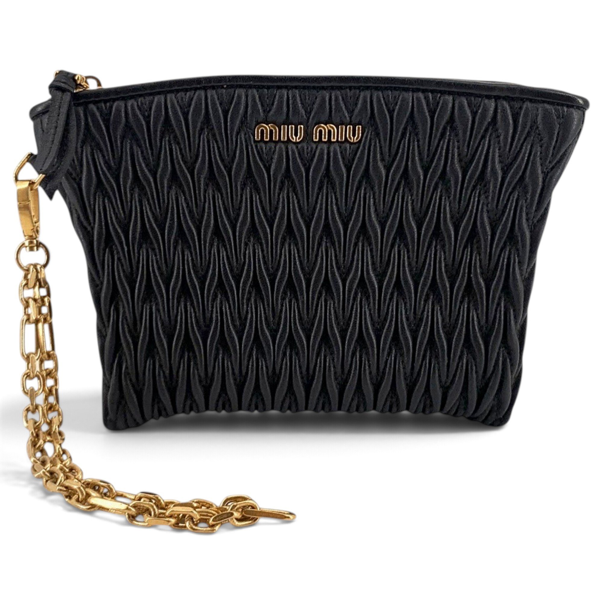 Matelassé leather handbag