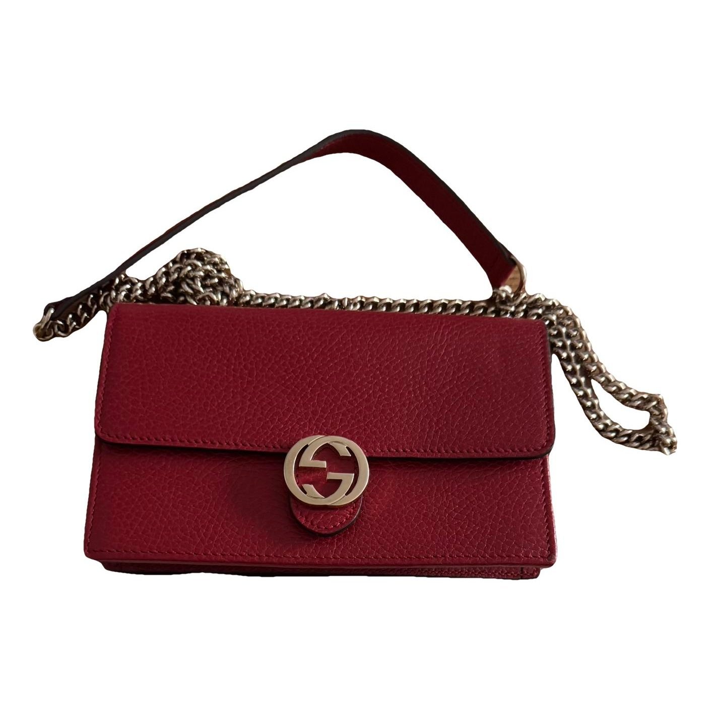 Interlocking leather handbag