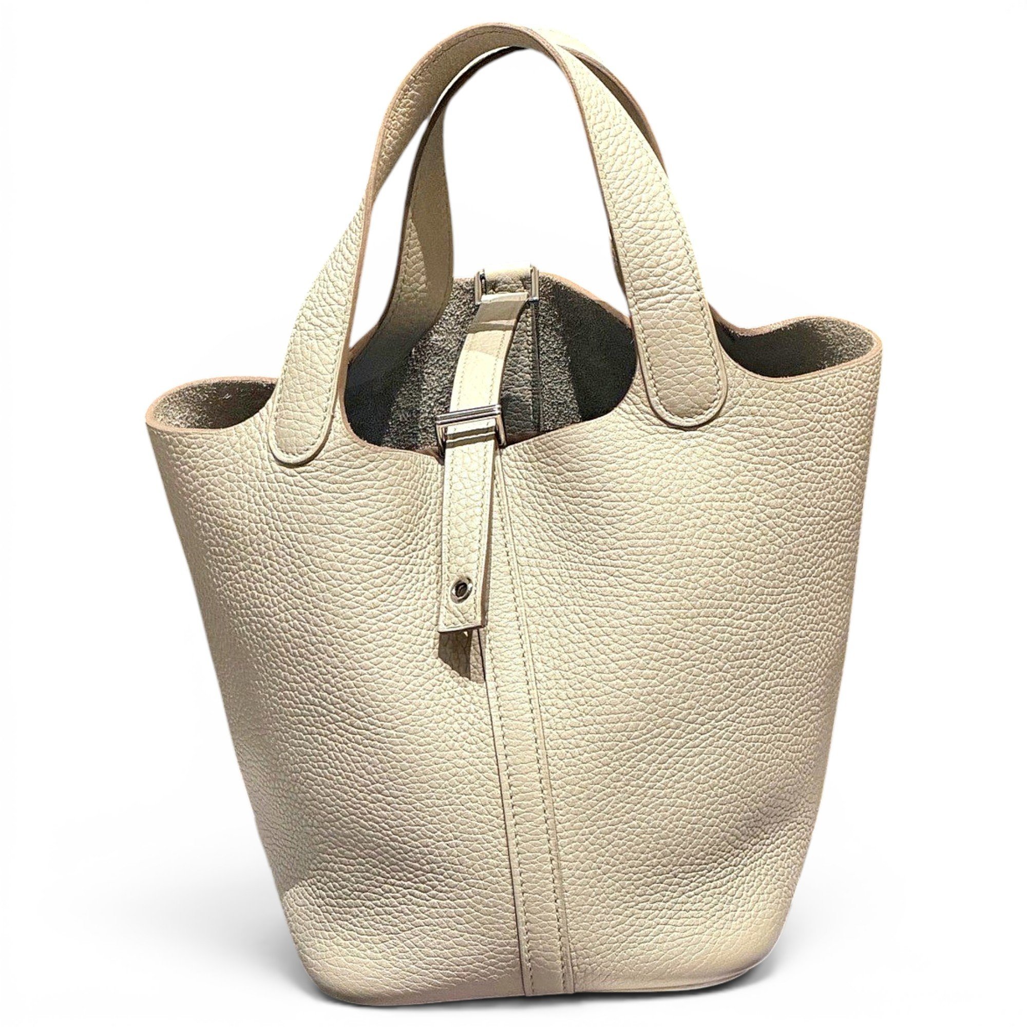 Picotin leather tote