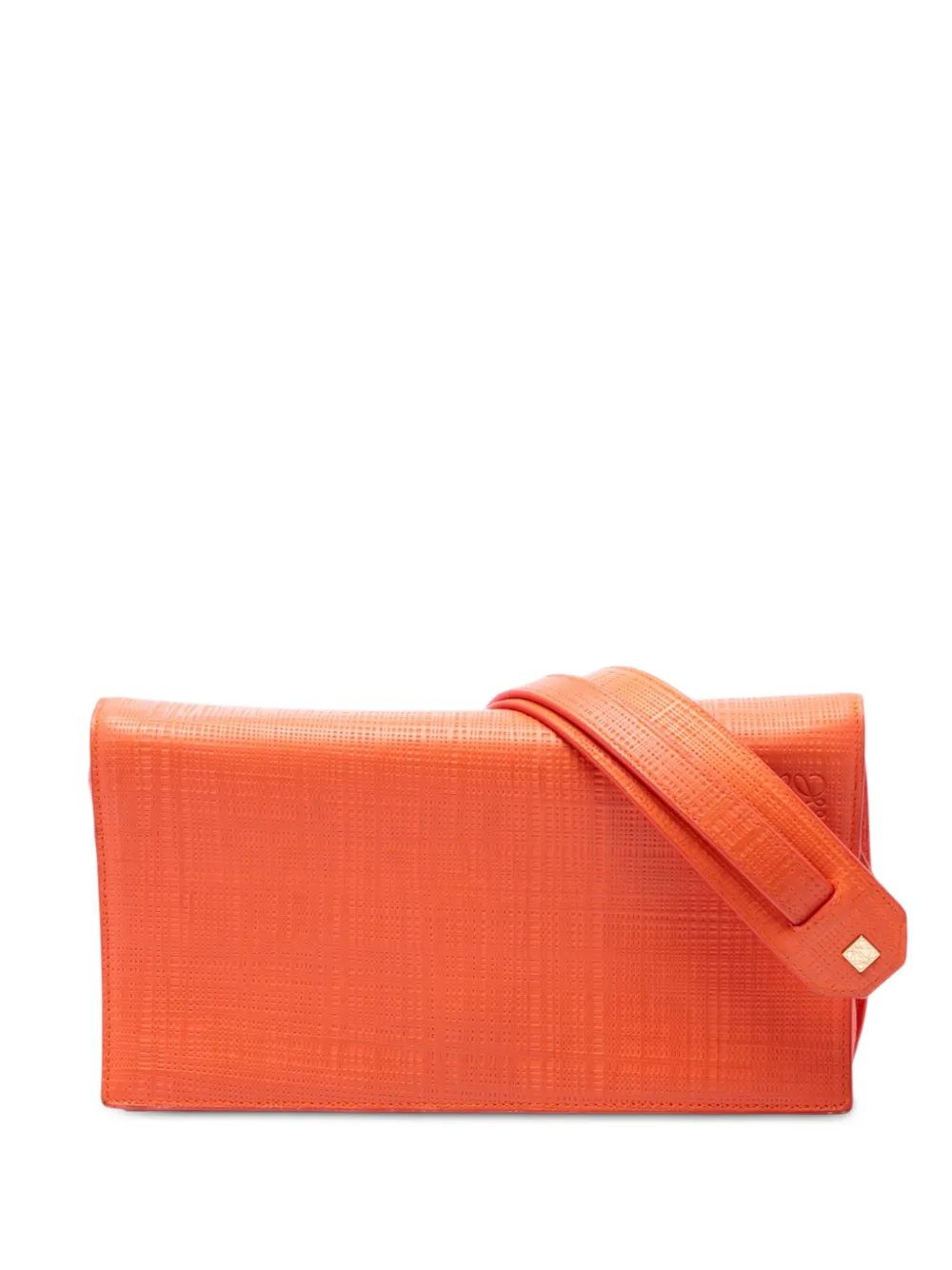 2015 Linen Embossed Calfskin Anagram Vega crossbody bag