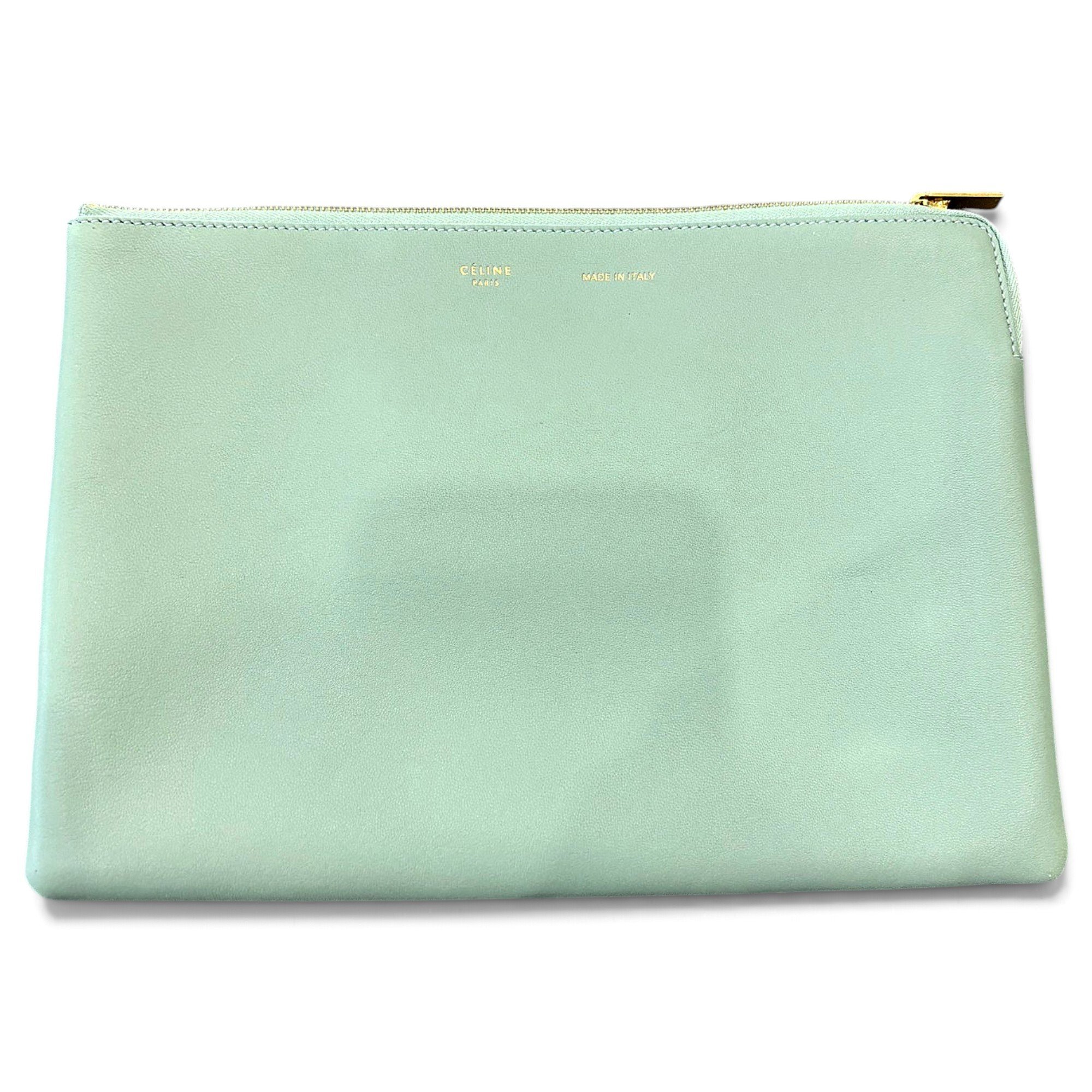 Leather clutch bag
