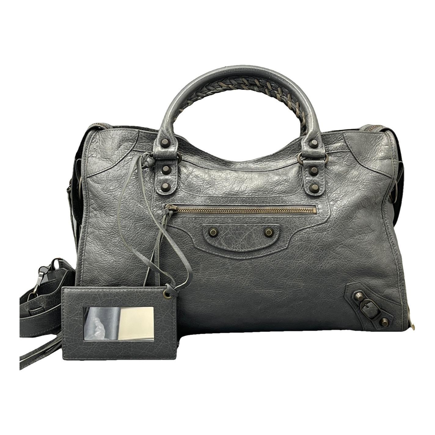 City leather handbag