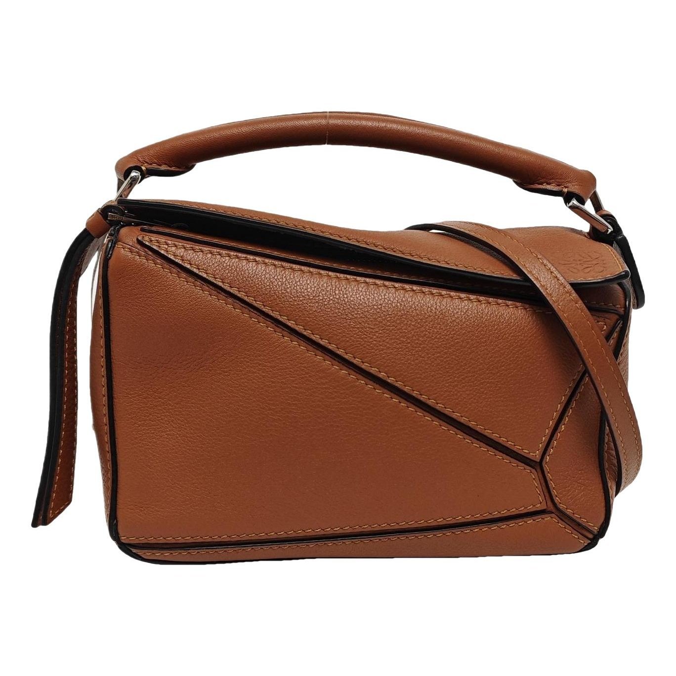 Puzzle leather handbag