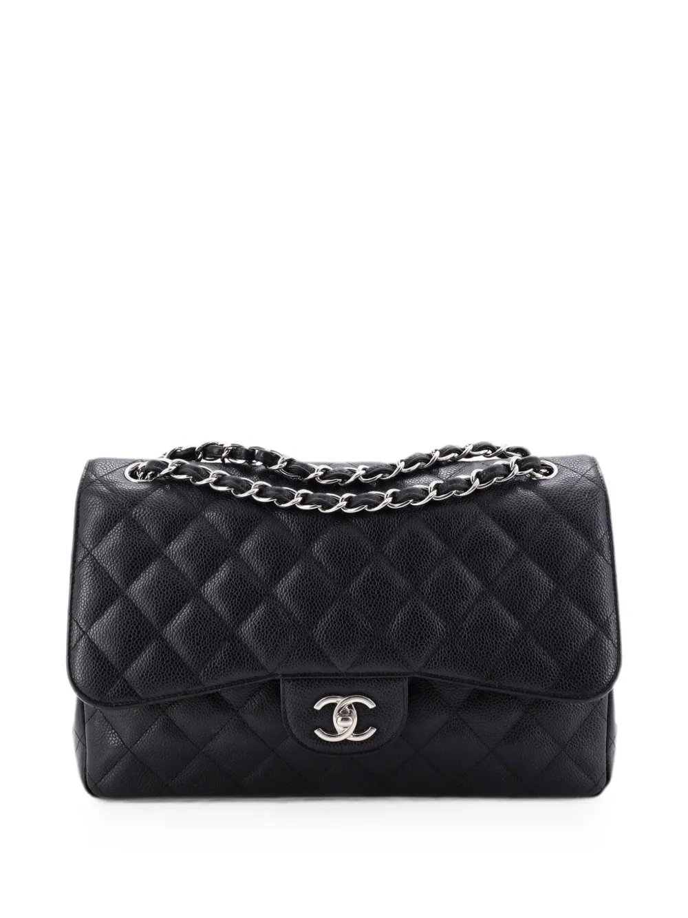 Classic Double Flap Bag Quilted Caviar Jumbo shoulder bag