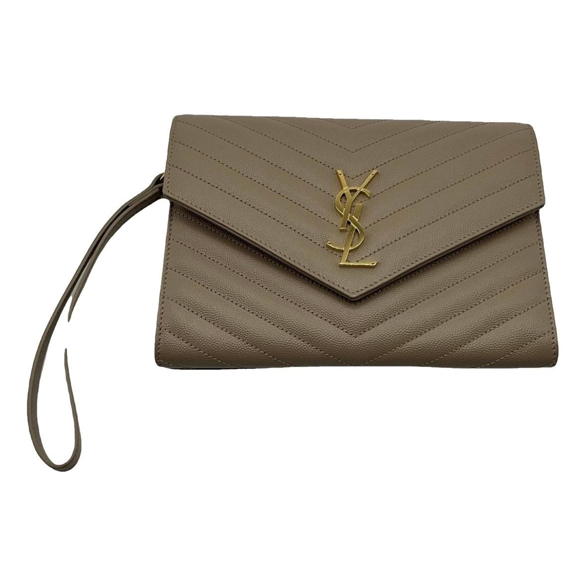 Saint Laurent Cassandre leather clutch bag