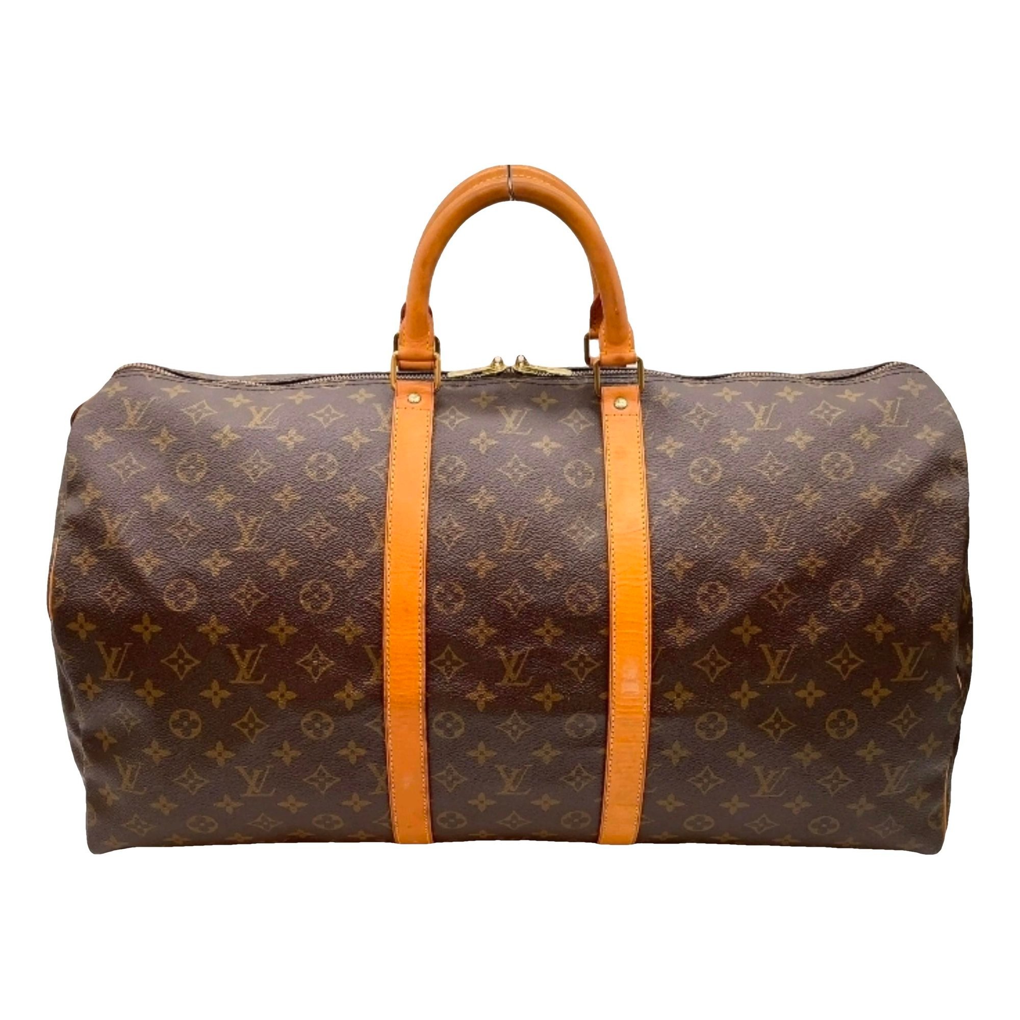 Keepall leather travel bag