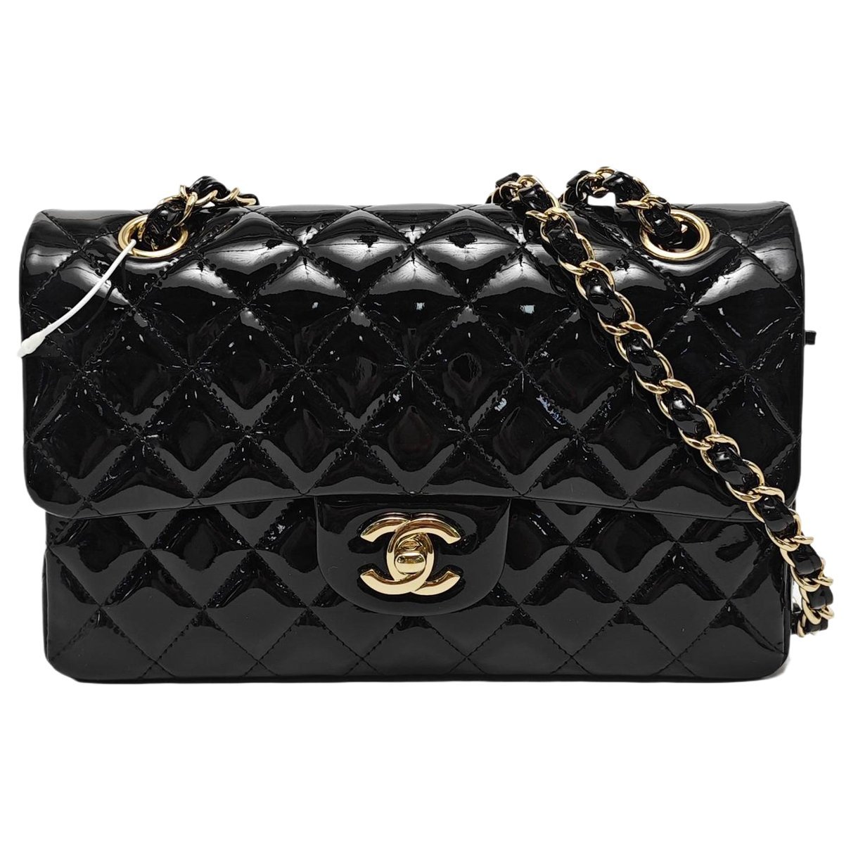 Patent leather handbag