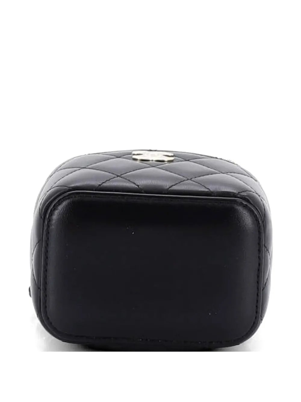 Camellia Bow Vanity Case with Chain Quilted Lambskin Mini crossbody bag
