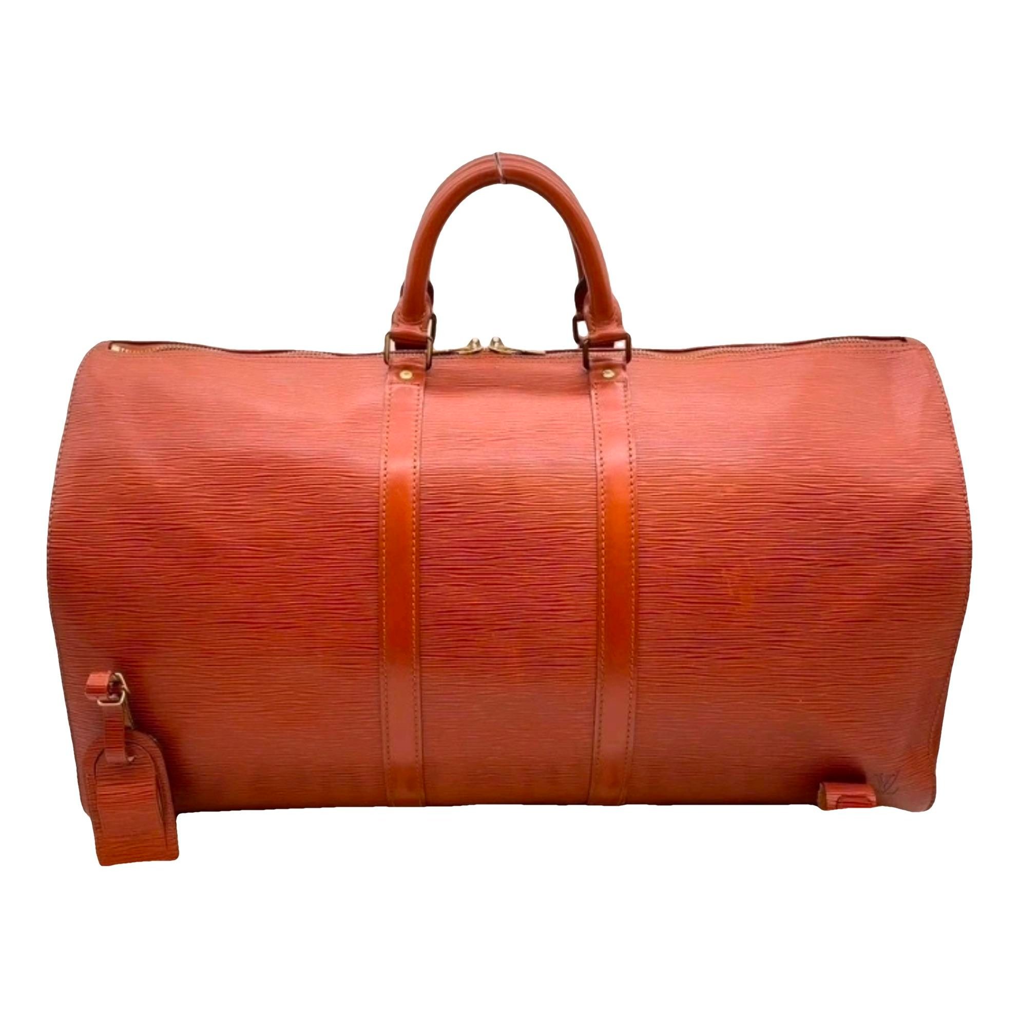 Keepall leather travel bag