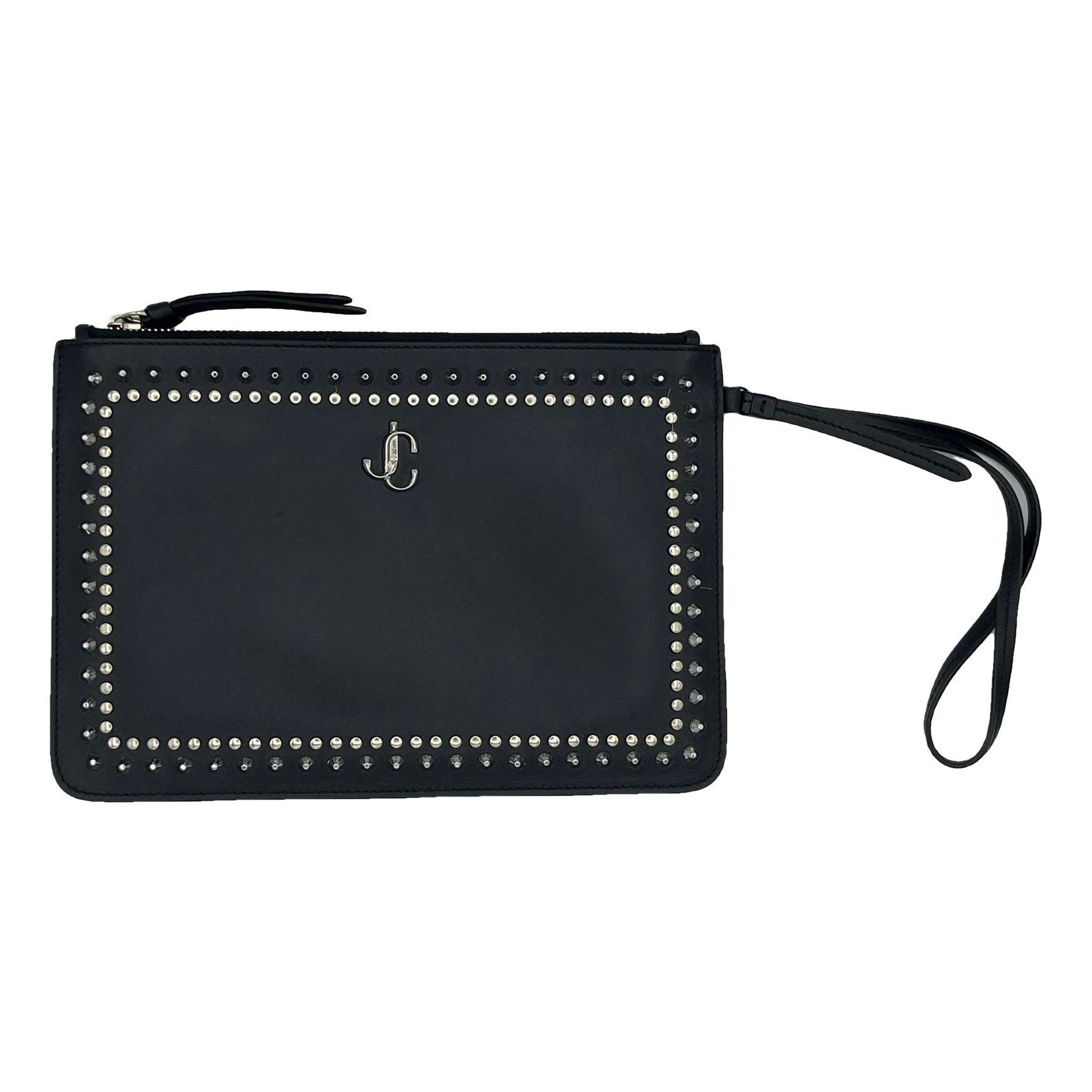 Leather clutch bag
