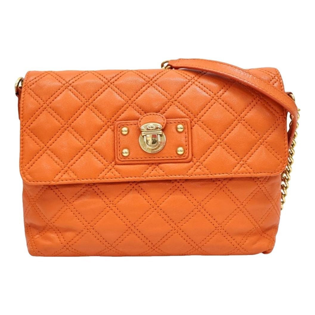 Single leather handbag