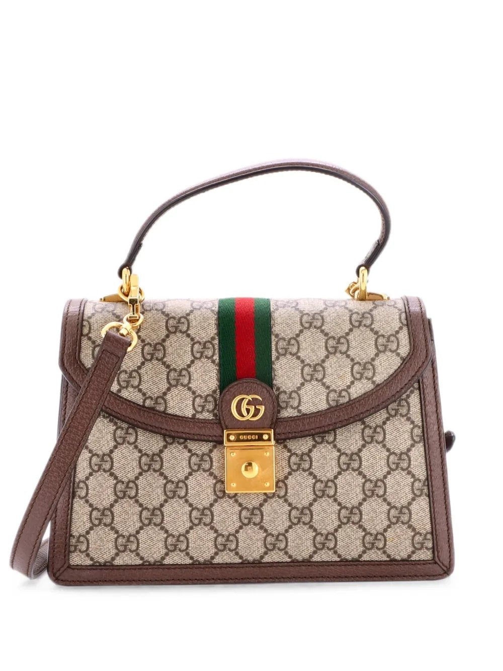 Ophidia Flap Top Handle Bag GG Coated Canvas Small satchel