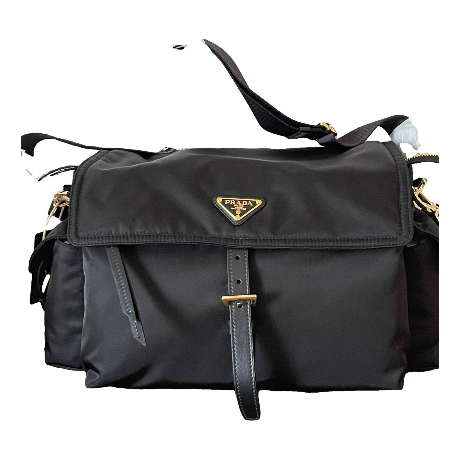 Re-Nylon cloth crossbody bag