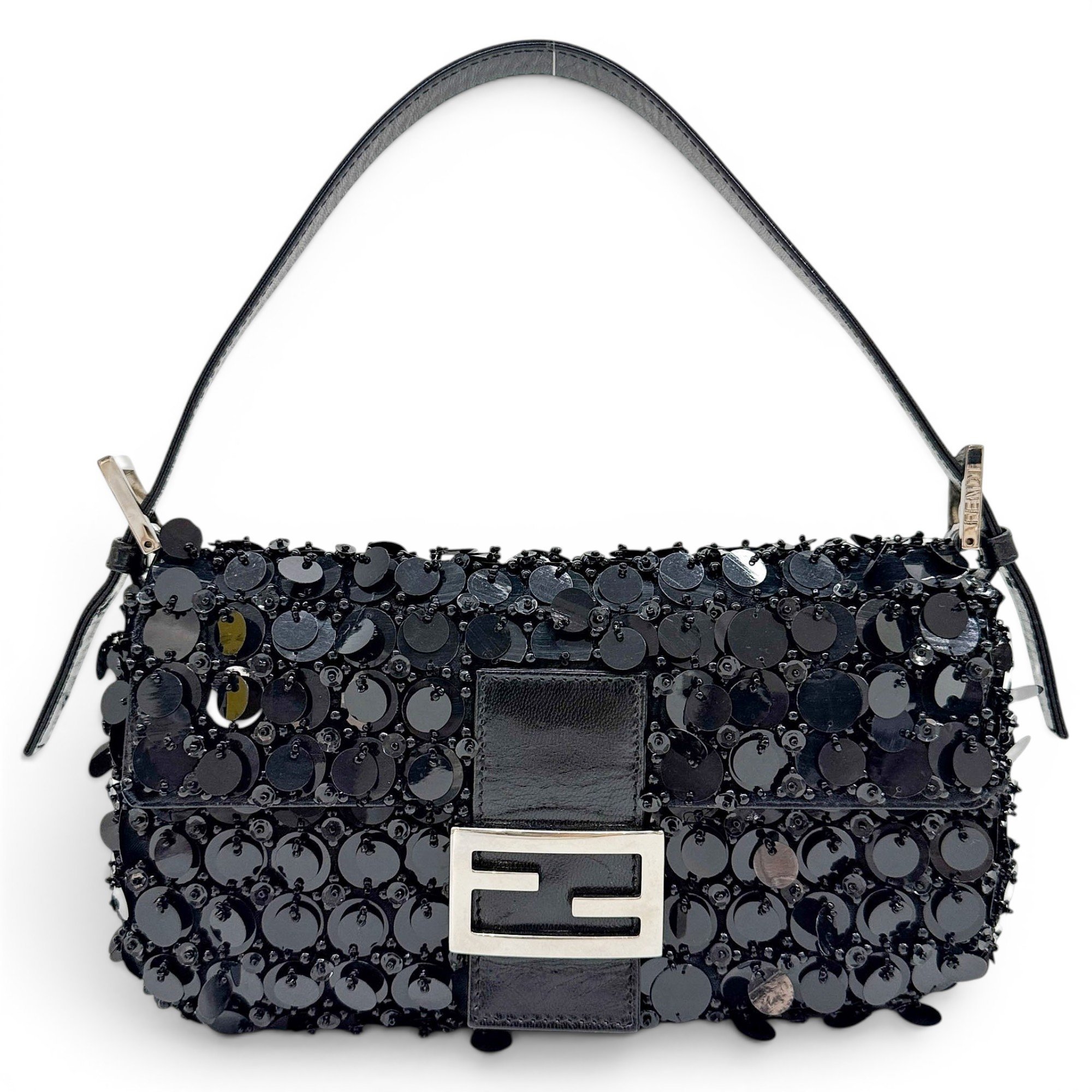 Baguette glitter handbag