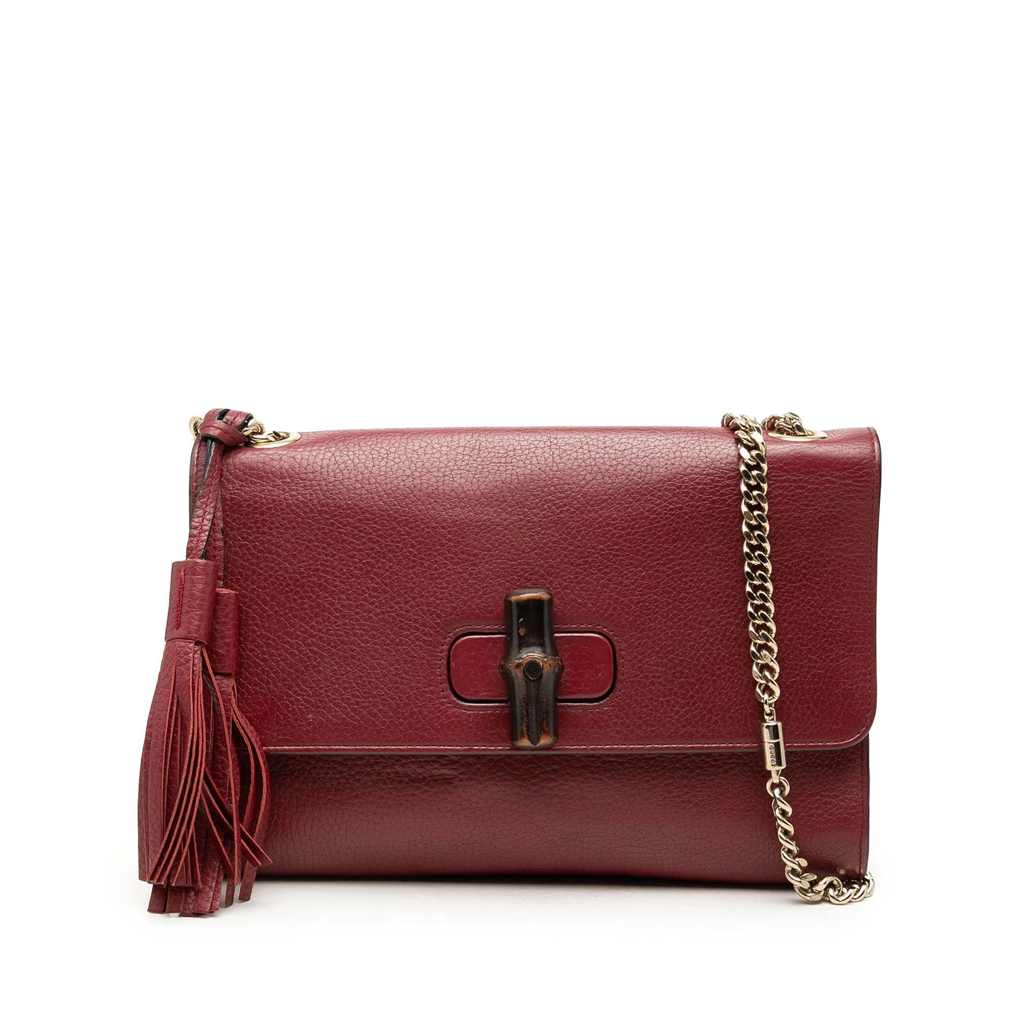 Bamboo leather crossbody bag