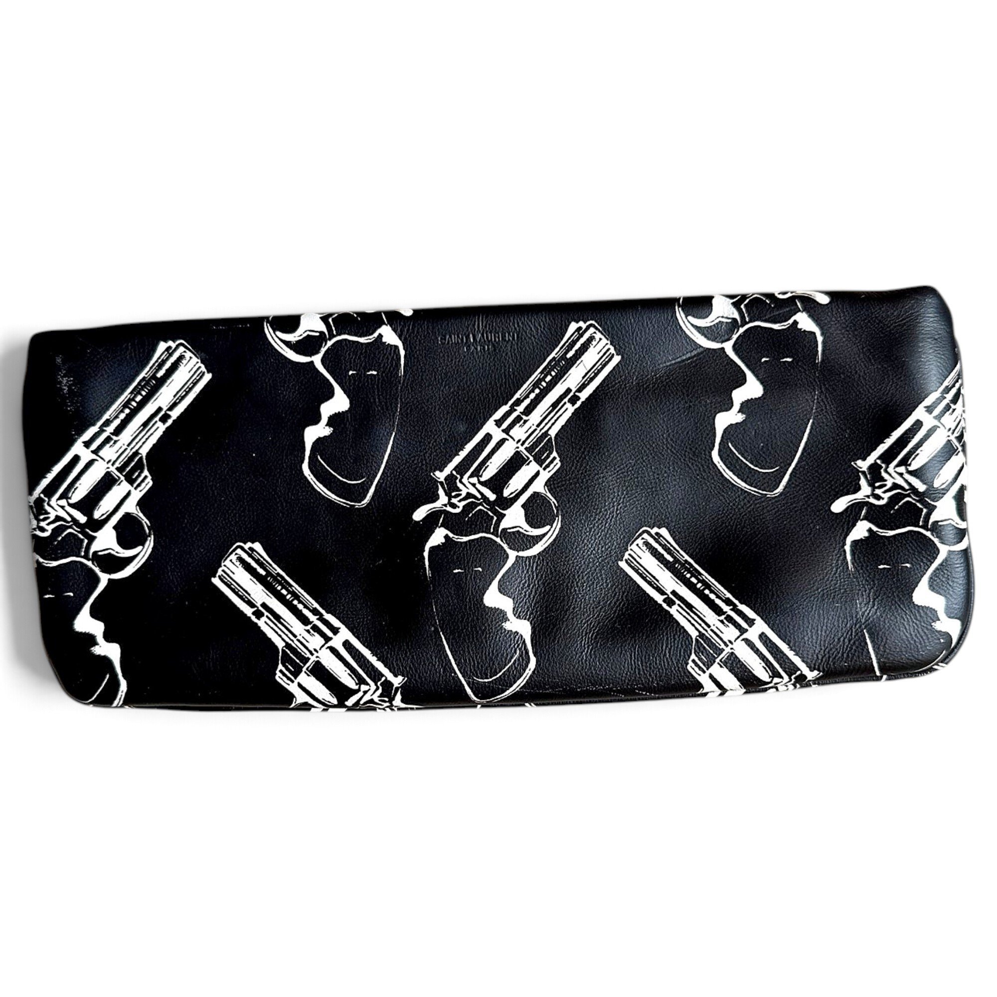 Leather clutch bag