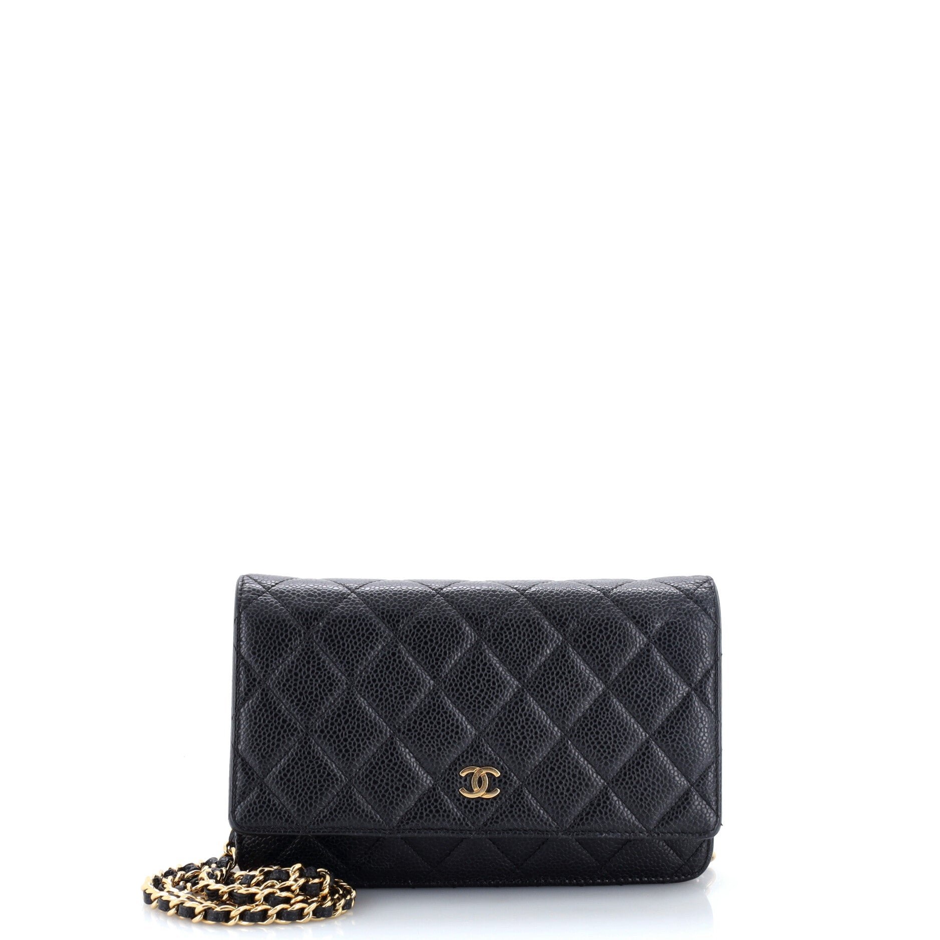 Wallet on Chain Quilted Caviar