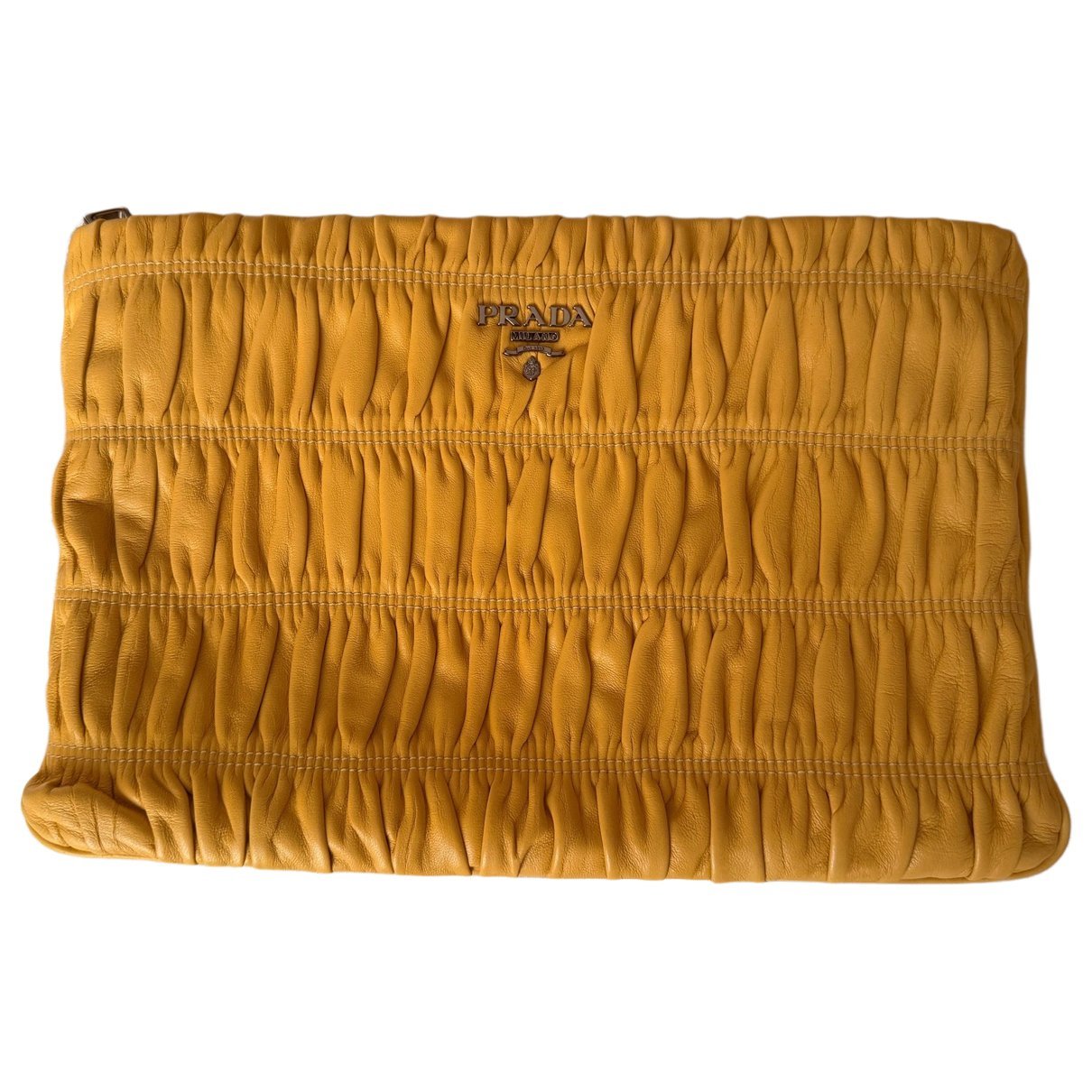 Leather clutch bag