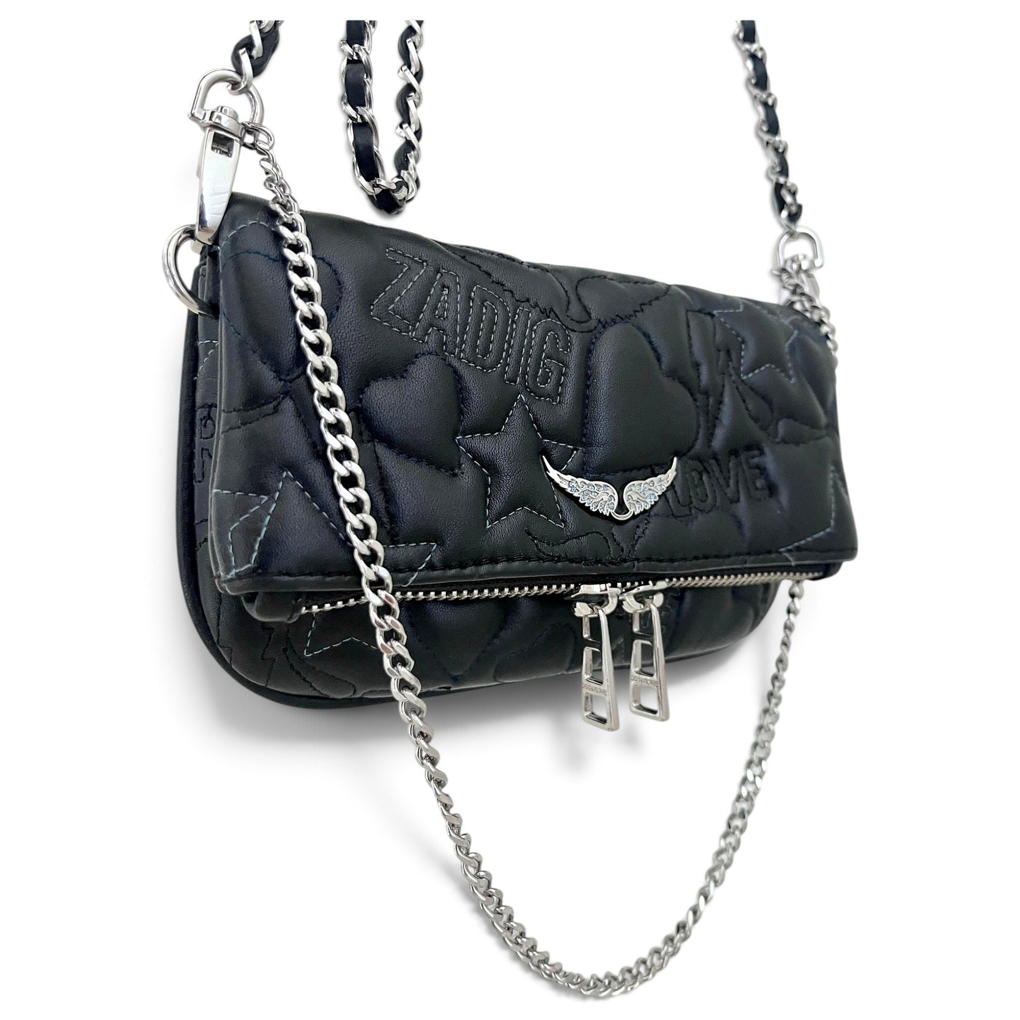Rock leather crossbody bag