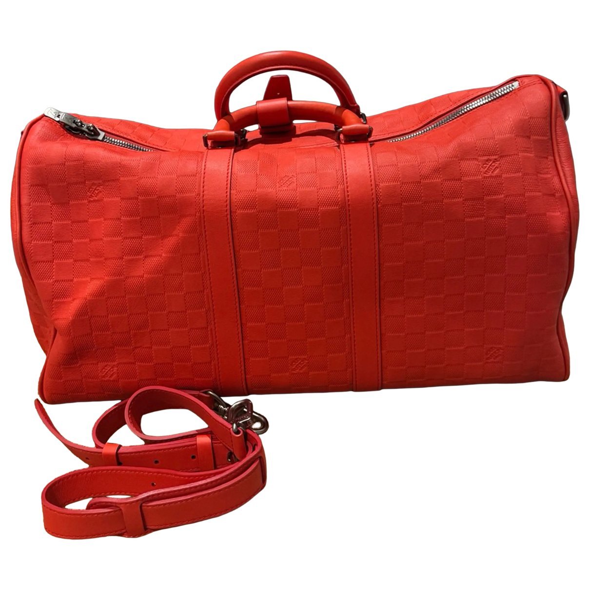 Keepall leather travel bag