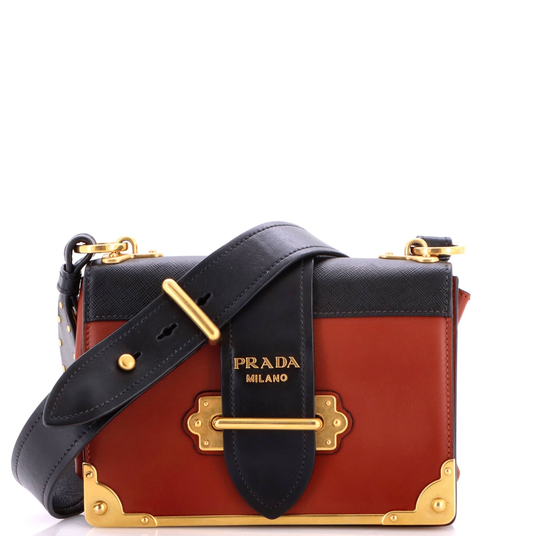 Cahier Crossbody Bag Leather and Saffiano Leather Small