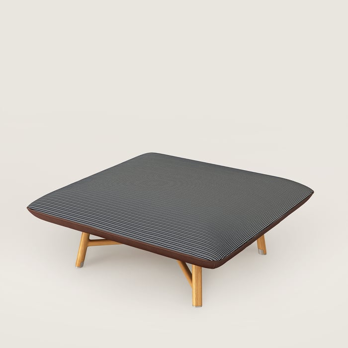 Les Necessaires d'Hermès "Carre d'Assise" Low Stool, Medium Model