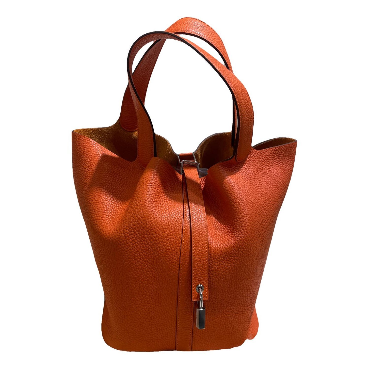 Picotin leather tote
