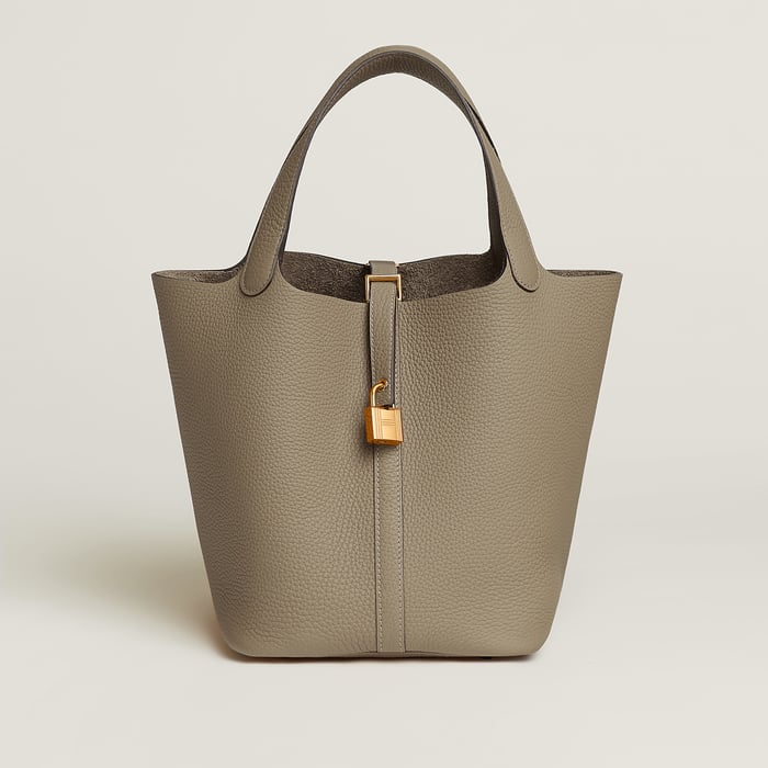 Beige Marfa Picotin Lock 22 Bag