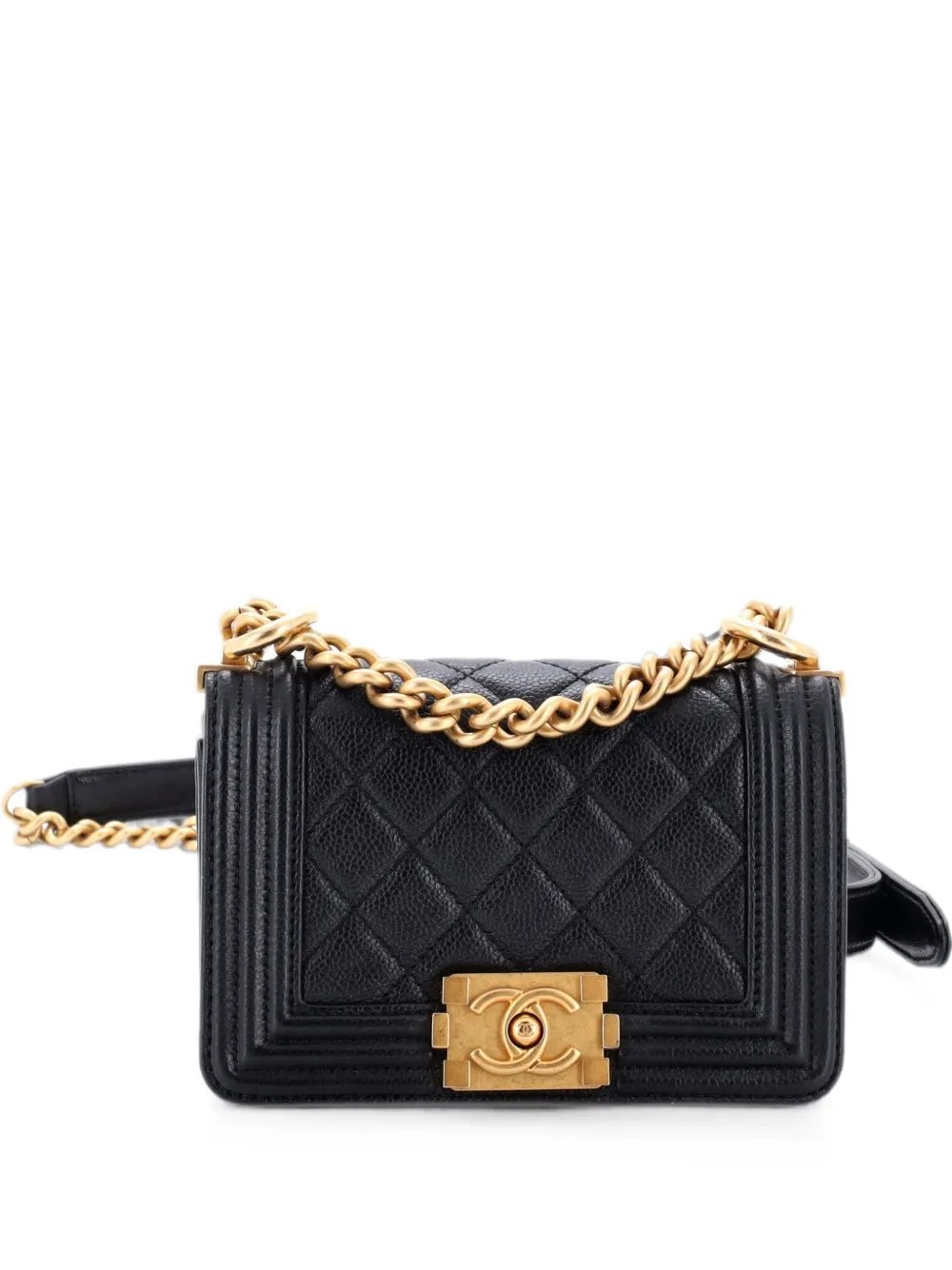 Boy Flap Bag Quilted Caviar Mini crossbody bag