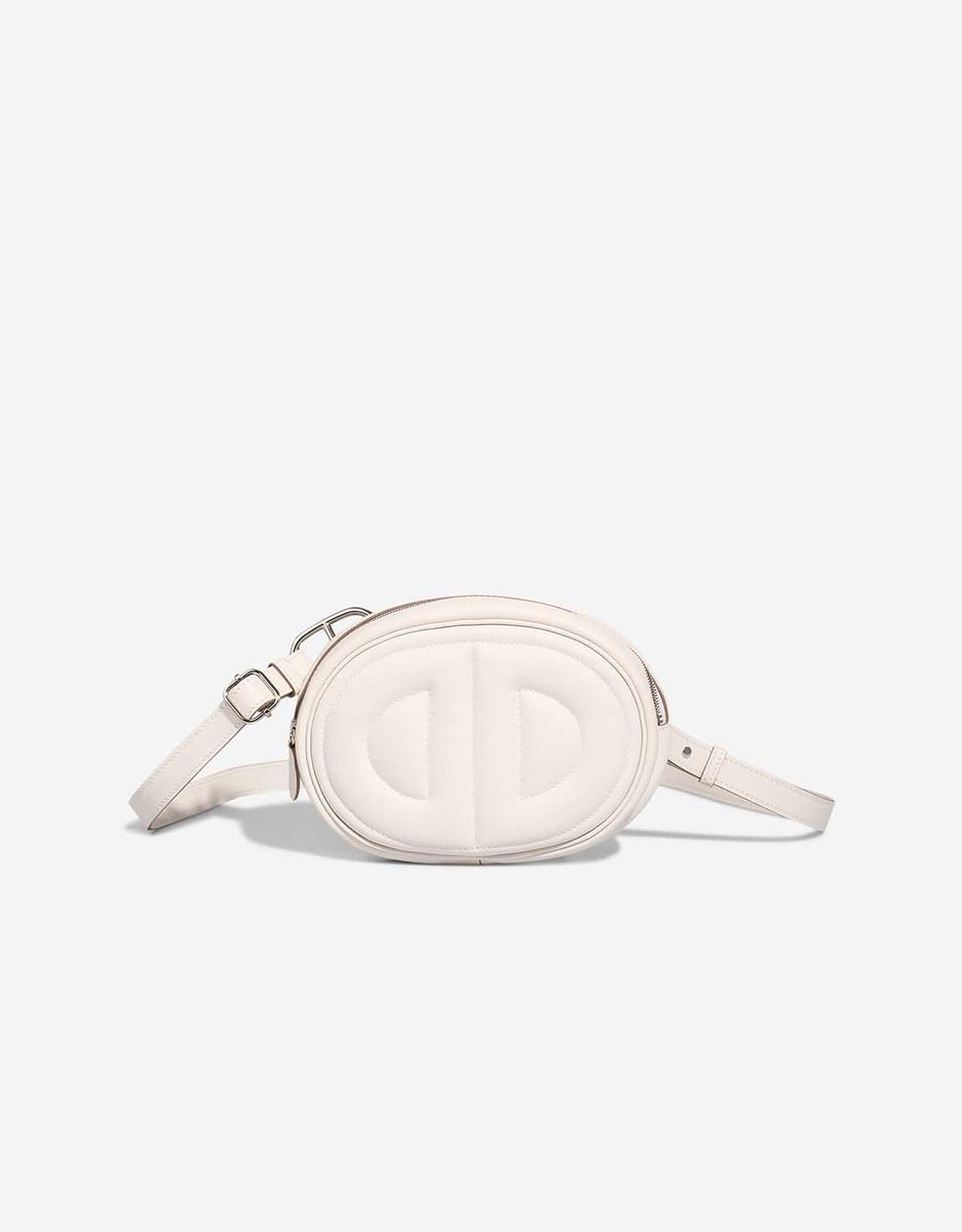 Hermes 
		In-the-Loop Banane Belt Bag Swift Gris Pâle / Limoncello    
