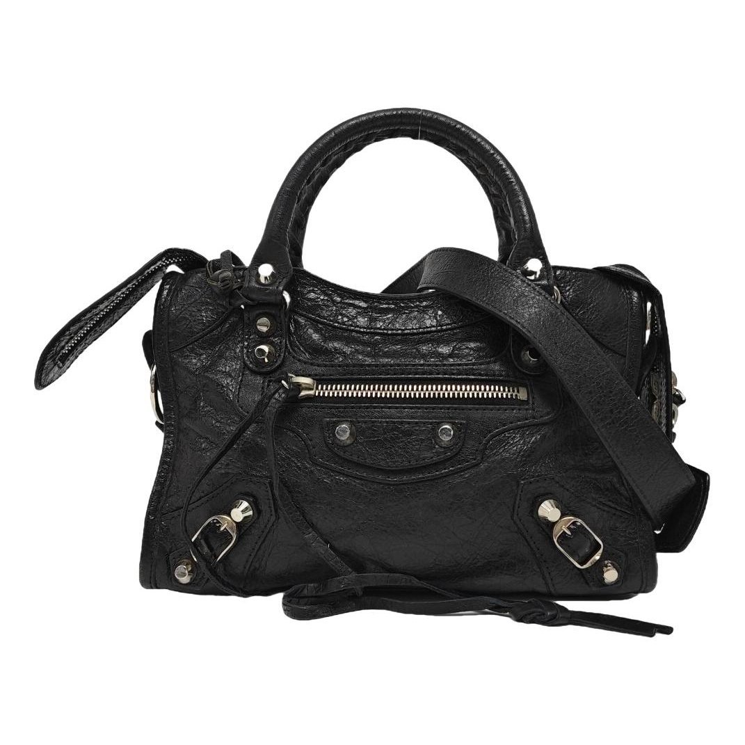 City leather handbag