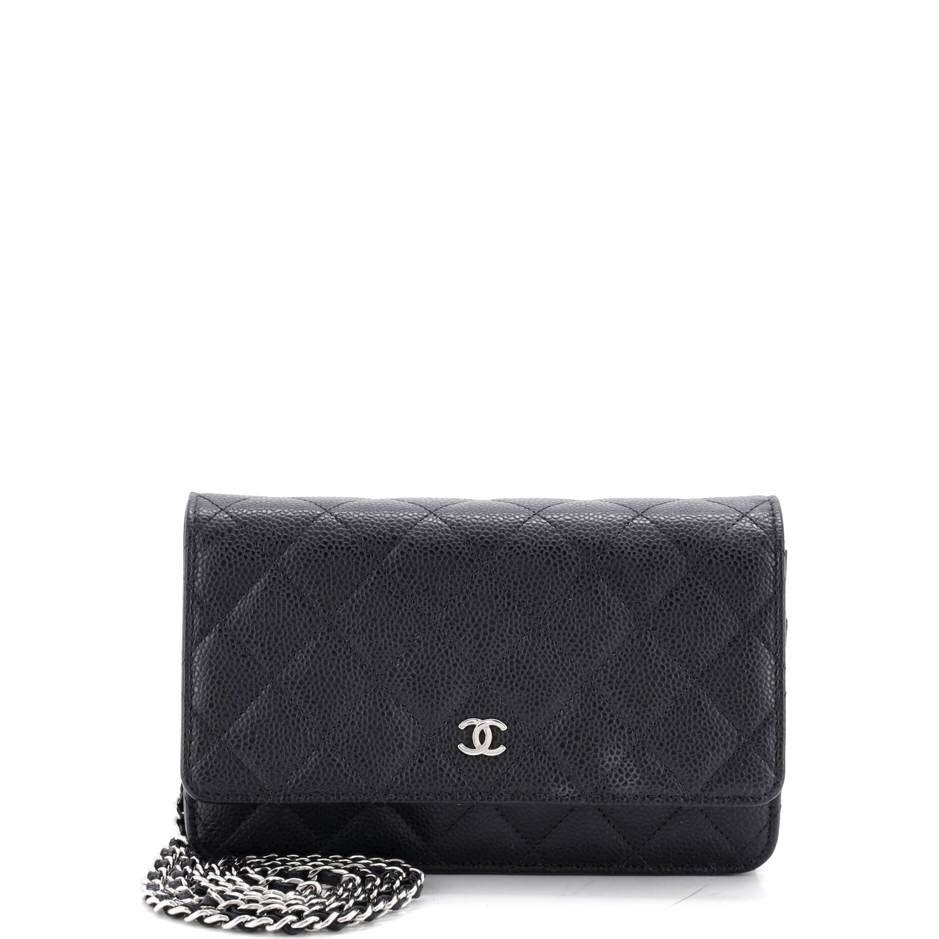 Wallet on Chain Quilted Caviar