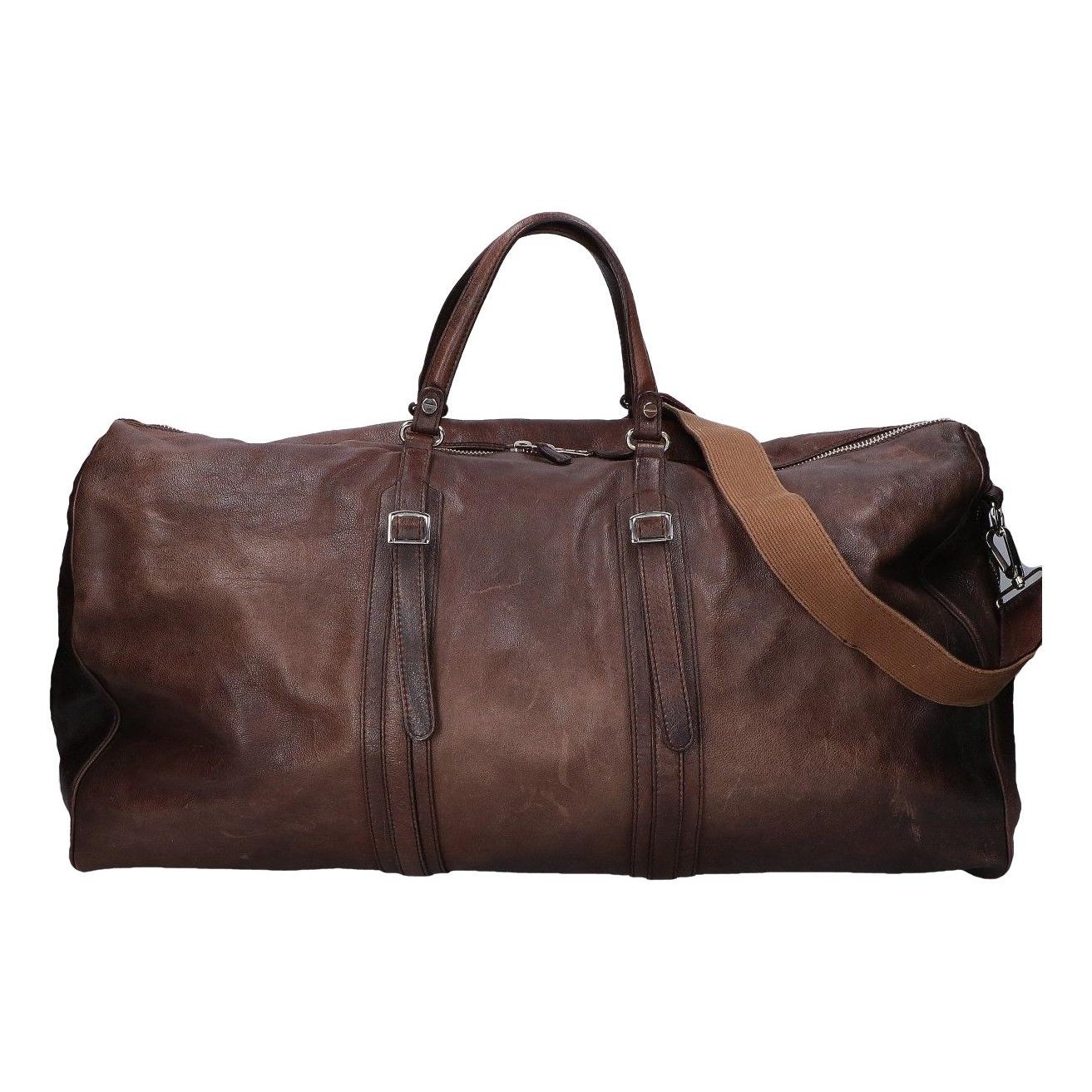Leather travel bag