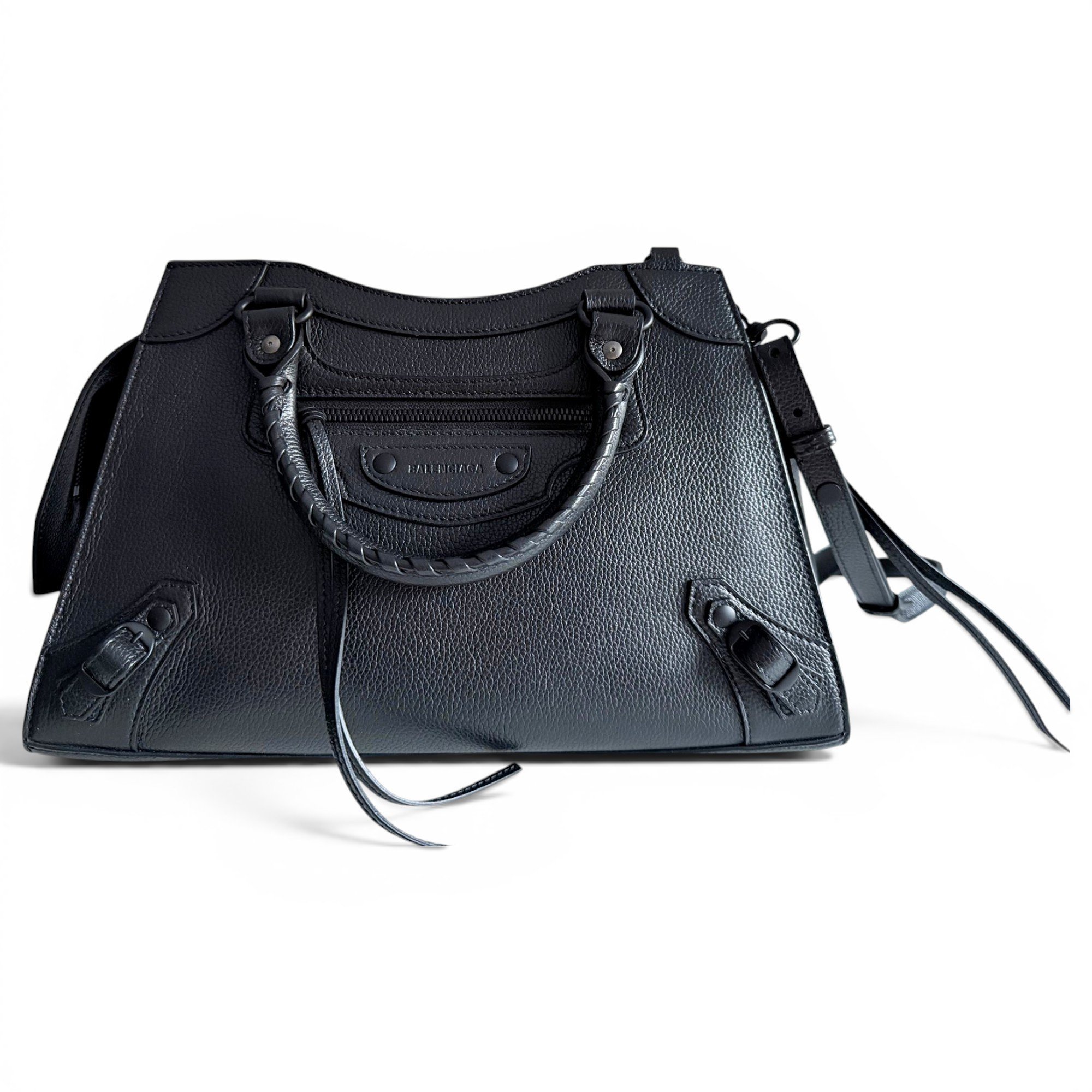 City leather handbag