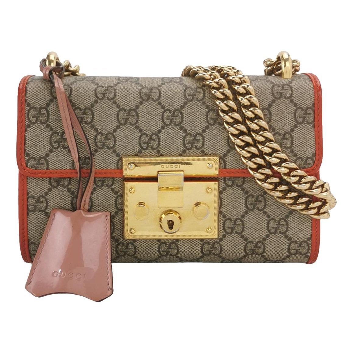 Padlock leather handbag