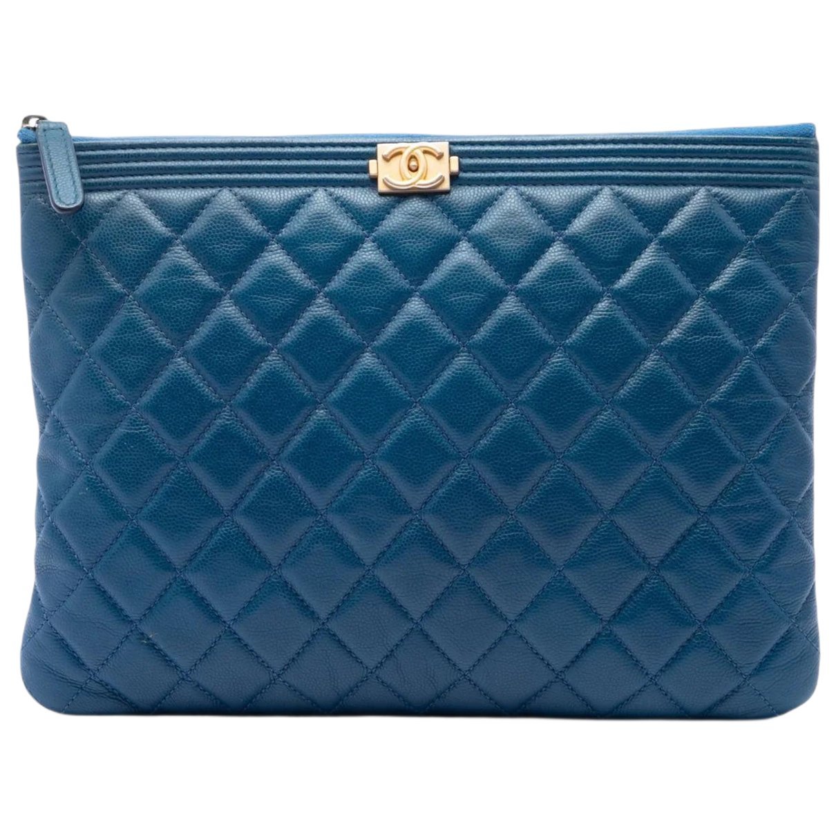 Boy leather clutch bag