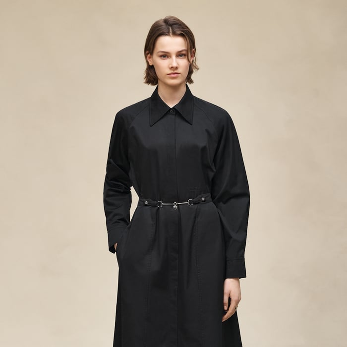 Noir Equestrian Shirt Dress