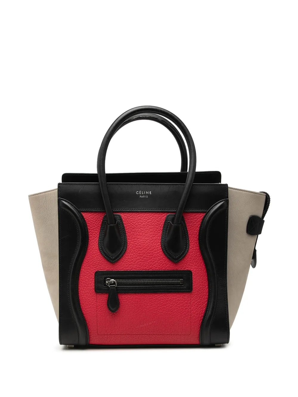2017 Micro Tricolor Leather Luggage tote bag