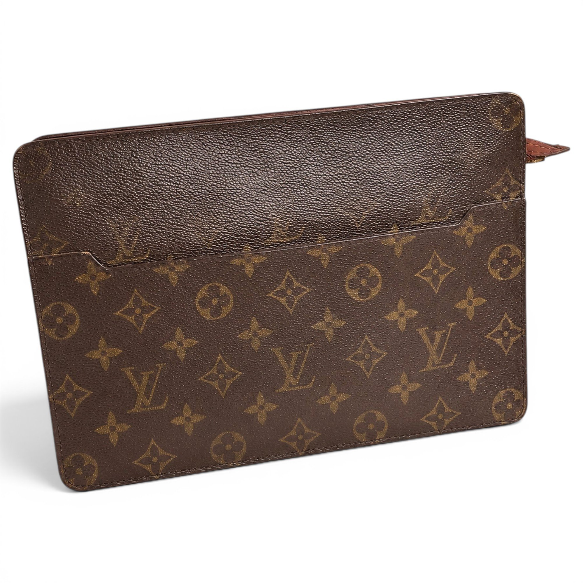 Leather clutch bag