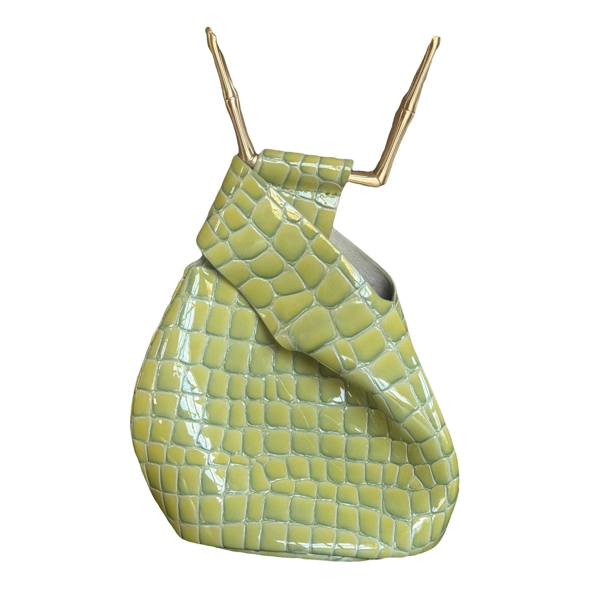 Patent leather handbag