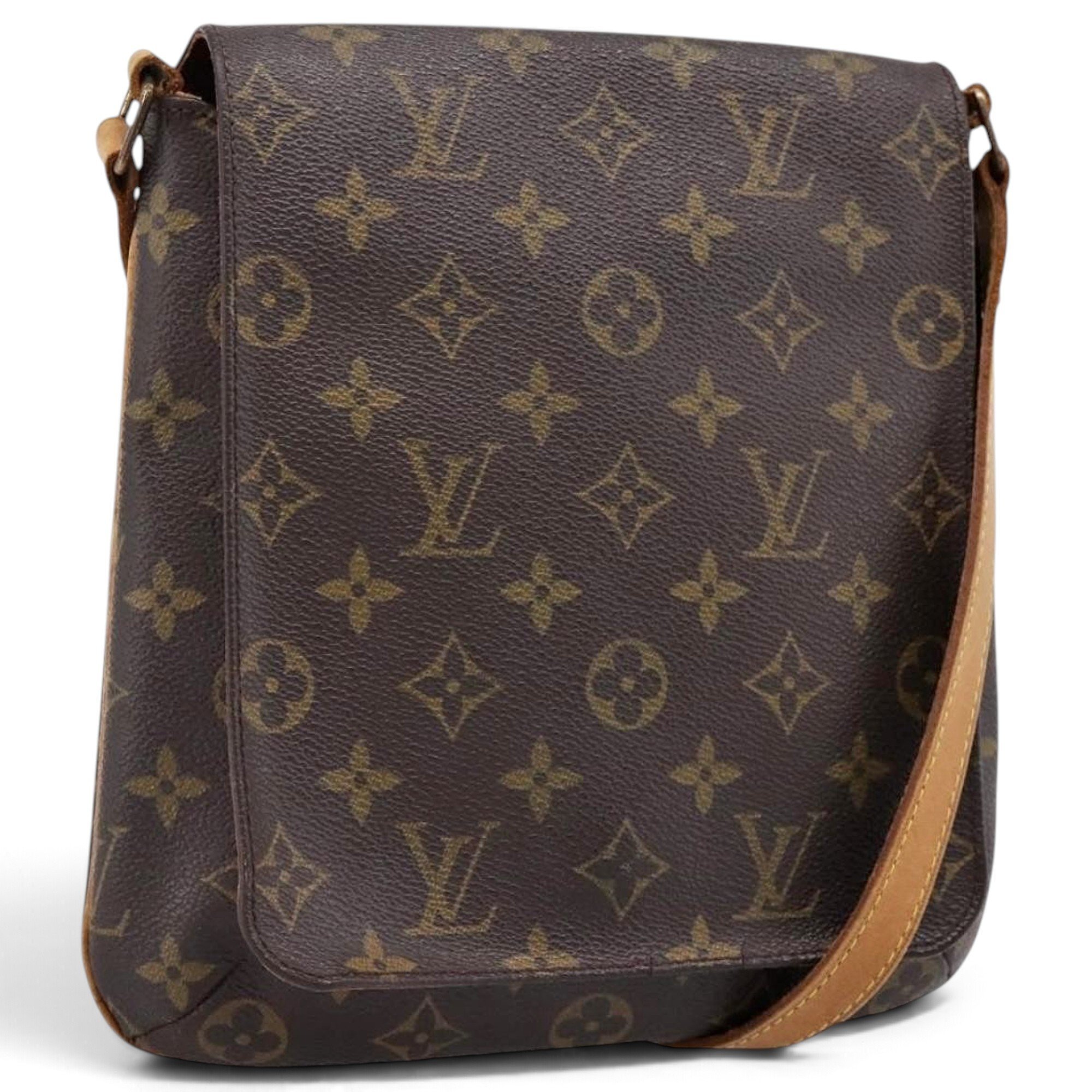 Musette leather handbag
