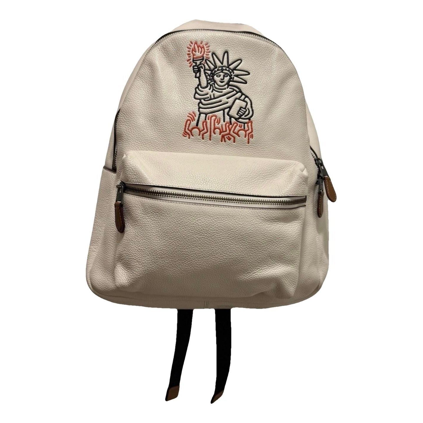 Campus leather backpack