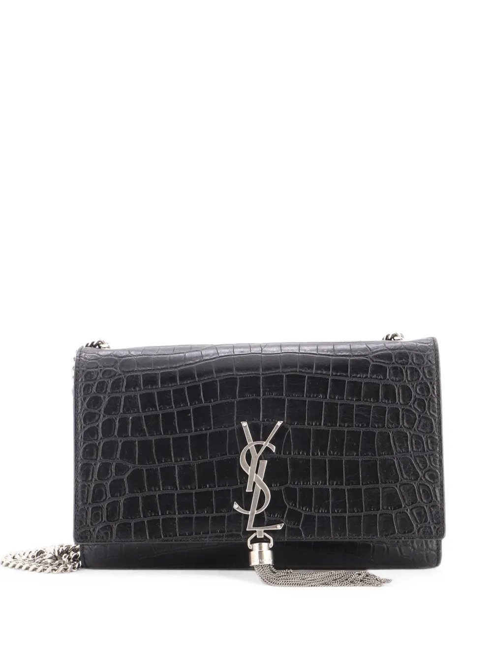 Classic Monogram Tassel Crocodile Embossed Leather Medium crossbody bag
