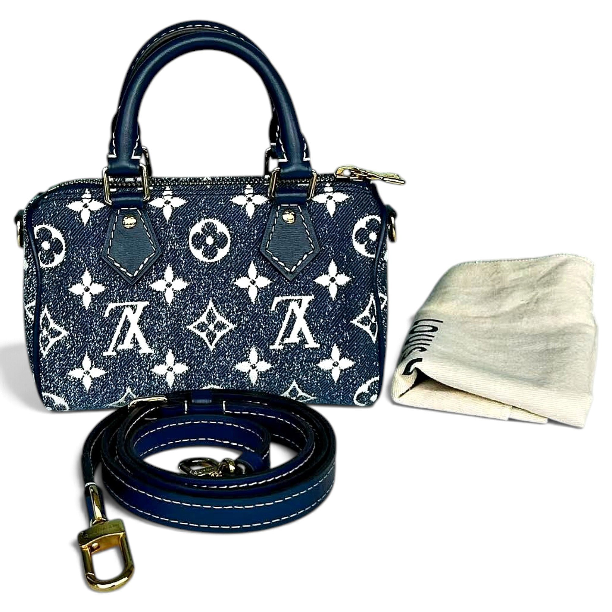 Louis Vuitton Speedy cloth handbag