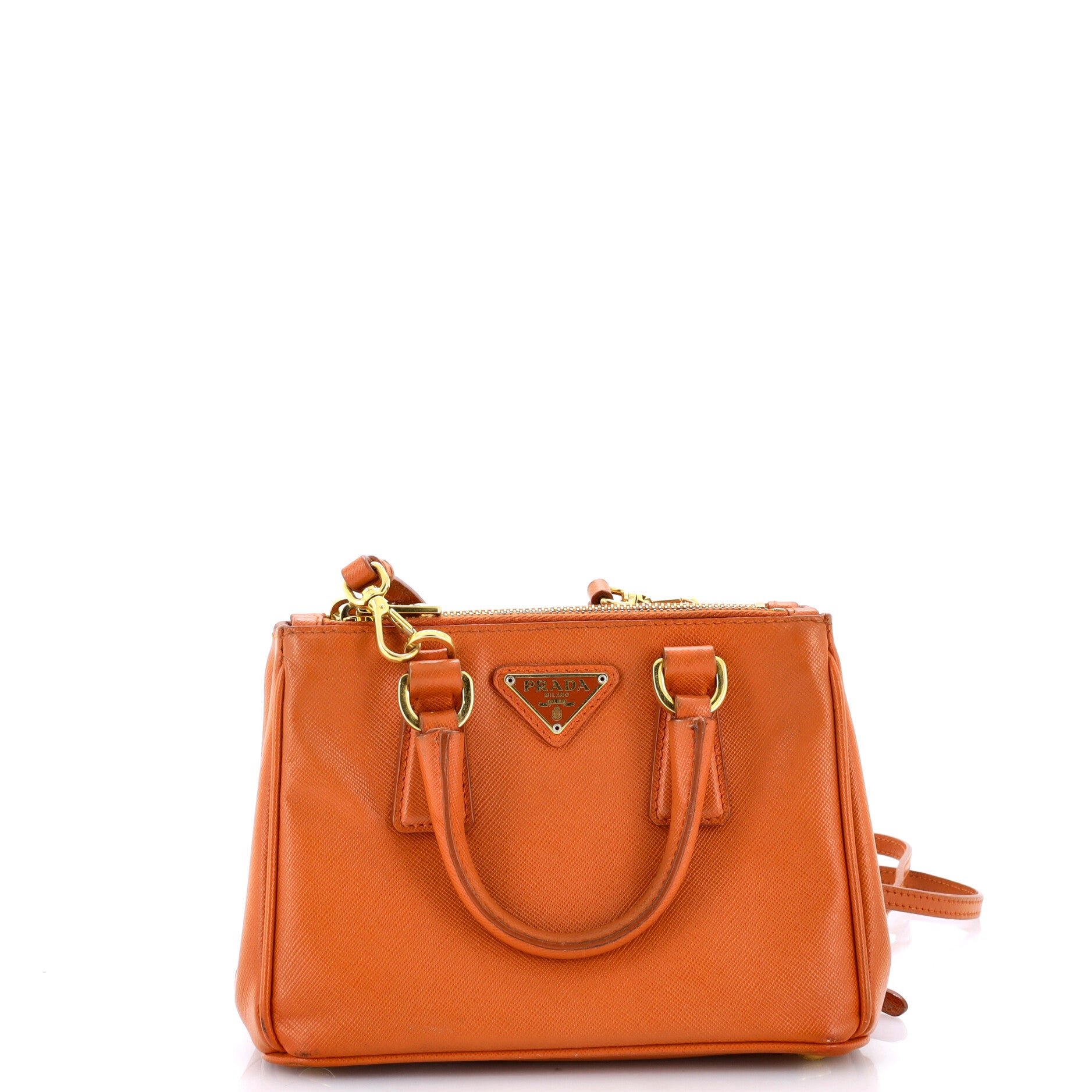 Double Zip Lux Tote Saffiano Leather Mini
