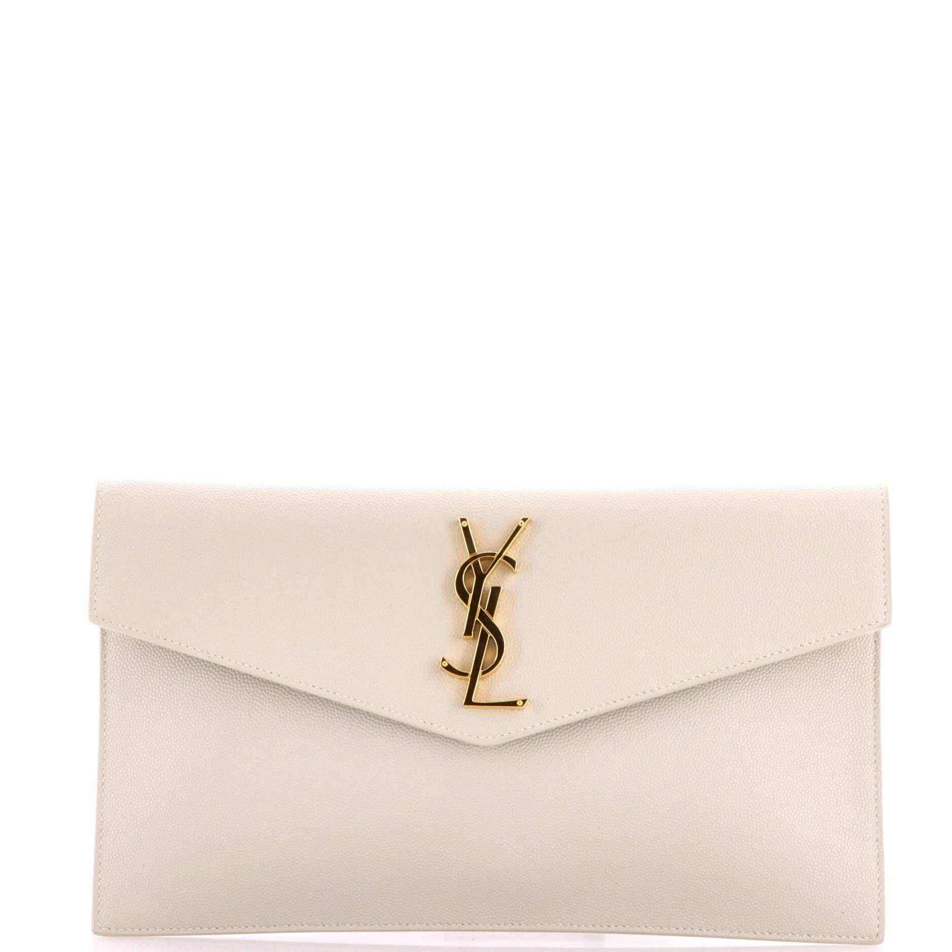 Leather clutch bag