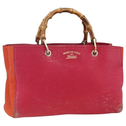 Bamboo leather handbag