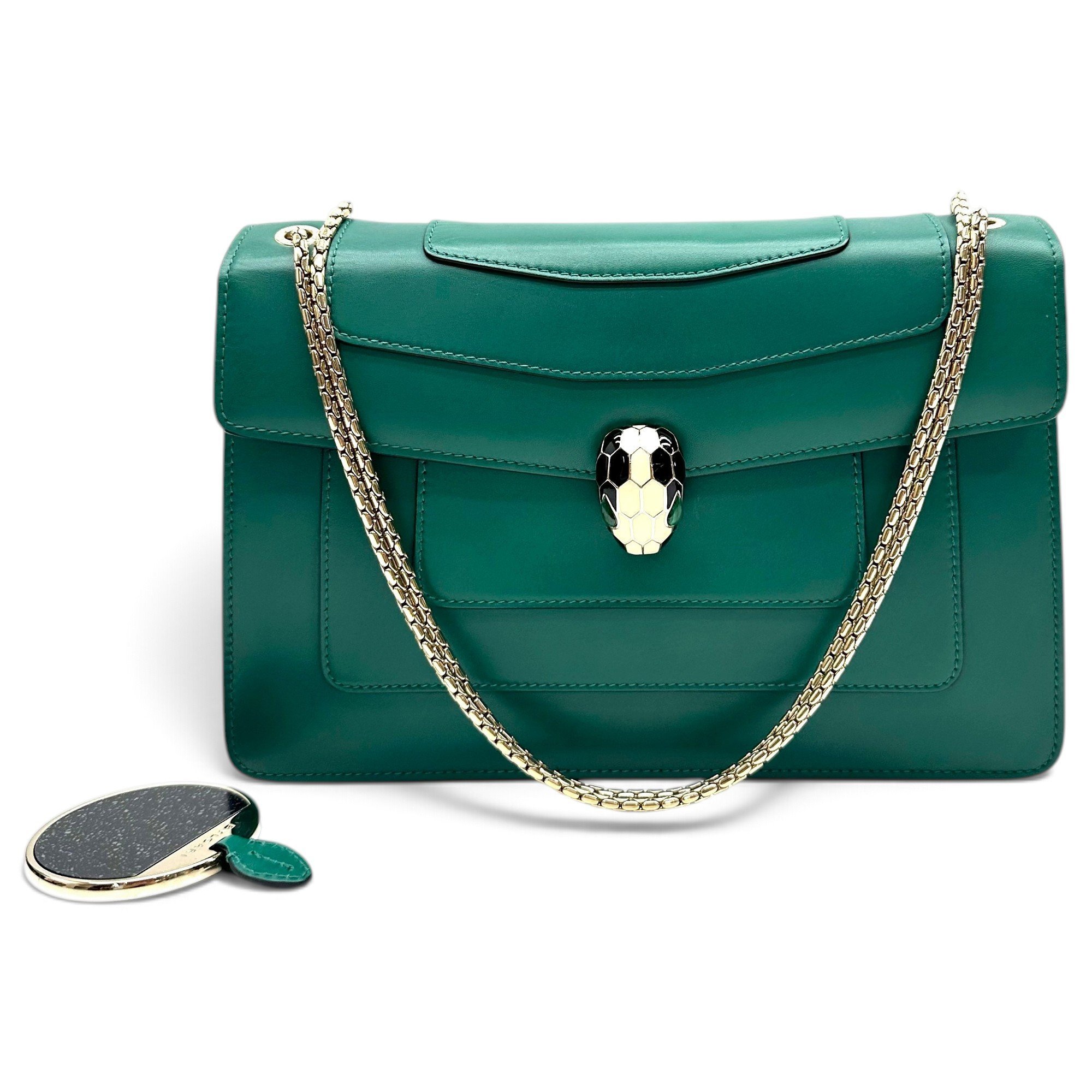 Serpenti leather handbag
